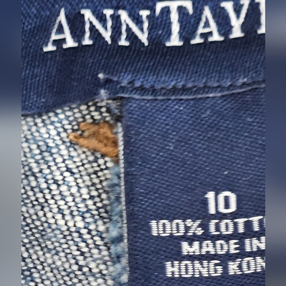2pc Ann Taylor Denim Jacket and   Pant Set - Picture 2 of 7
